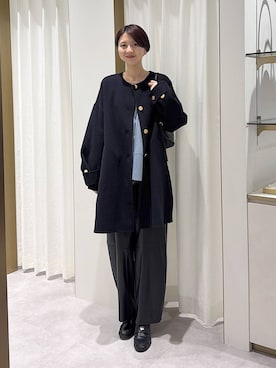 「A part by（アパートバイ）のソフトカーブバッグ（ショルダーバッグ、ブラック系）」を使った、apartby32さん（レディース・168cm）の秋コーディネート