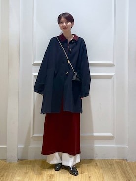 「アイテム（ノーカラーコート）」を使った、apartby32さん（レディース・168cm・20代）の秋コーディネート