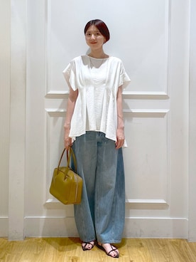 「アイテム（ボストンバッグ）」を使った、apartby32さん（レディース・168cm・20代）の夏コーディネート