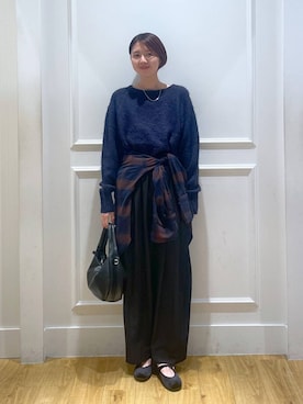 「おでかけ」｜「アイテム（バレエシューズ）」を使った、apartby32さん（レディース・168cm）の秋コーディネート