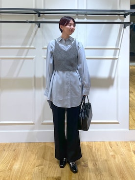 「アイテム（シャツワンピース）」を使った、apartby32さん（レディース・168cm）の秋コーディネート