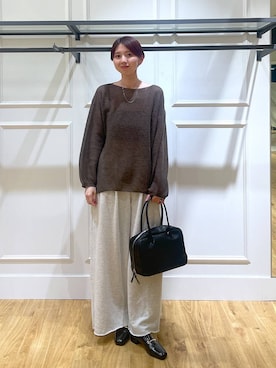 「A part by（アパートバイ）のアイテム（スウェットパンツ）」を使った、apartby32さん（レディース・168cm）の秋コーディネート