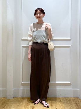 「アイテム（スラックス）」を使った、apartby32さん（レディース・168cm・20代）の夏コーディネート