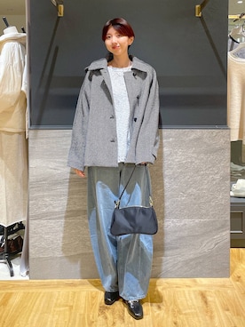 「アイテム（ステンカラーコート）」を使った、apartby32さん（レディース・168cm・20代）の秋コーディネート