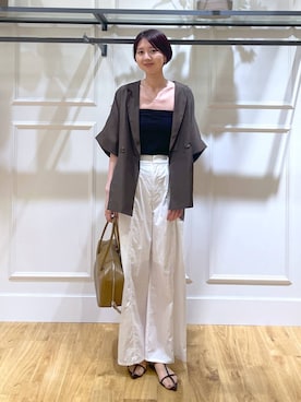 「A part by（アパートバイ）のソフトボストンバッグ（ボストンバッグ）」を使った、apartby32さん（レディース・168cm・20代）の夏コーディネート