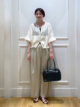 「A part by（アパートバイ）のソフトボストンバッグ（ボストンバッグ）」を使った、apartby32さん（レディース・168cm・20代）の夏コーディネート