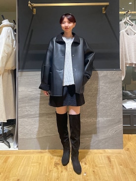 「アイテム（ブルゾン）」を使った、apartby32さん（レディース・168cm・20代）の秋コーディネート