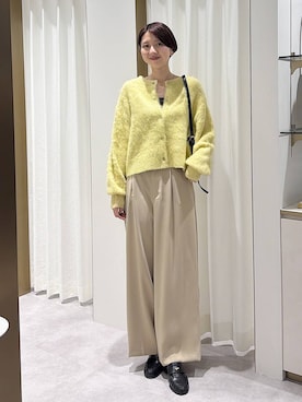 「A part by（アパートバイ）のソフトカーブバッグ（ショルダーバッグ、ブラック系）」を使った、apartby32さん（レディース・168cm）の秋コーディネート