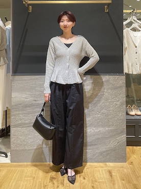 「A part by（アパートバイ）のチュールタンク（タンクトップ、ブラック系）」を使った、apartby32さん（レディース・168cm）の春コーディネート