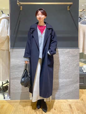 「アイテム（ステンカラーコート）」を使った、apartby32さん（レディース・168cm・20代）の秋コーディネート