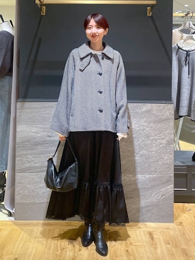 「アイテム（ステンカラーコート）」を使った、apartby32さん（レディース・168cm・20代）の秋コーディネート