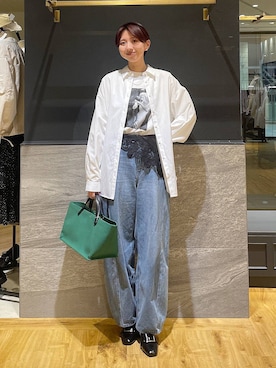 「A part by（アパートバイ）のApbコクーンデニムパンツ≪追加3≫（デニムパンツ）」を使った、apartby32さん（レディース・168cm）の冬コーディネート