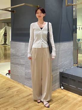 「A part by（アパートバイ）のステンレス_スネークネックレス≪追加9≫（ネックレス）」を使った、apartby32さん（レディース・168cm）の夏コーディネート