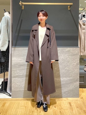 「アイテム（ステンカラーコート）」を使った、apartby32さん（レディース・168cm・20代）の秋コーディネート