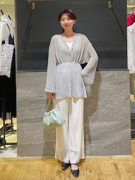 「A part by（アパートバイ）のチュールタンク≪追加3≫（タンクトップ、ホワイト系）」を使った、apartby32さん（レディース・168cm）の春コーディネート