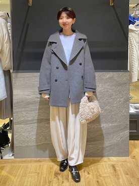 「apart by lowrys」｜「アイテム（ピーコート）」を使った、apartby32さん（レディース・168cm）の冬コーディネート