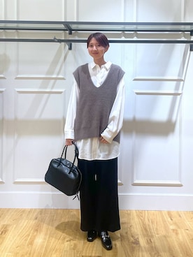 「アイテム（シャツワンピース）」を使った、apartby32さん（レディース・168cm）の秋コーディネート