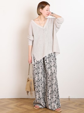 「AP STUDIO（エーピーストゥディオ）のアイテム」を使った、STAFF.Mさん（レディース・162cm）の春コーディネート