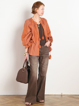 「Mollini（モリーニ）のアイテム」を使った、STAFF.Mさん（レディース・162cm）の夏コーディネート