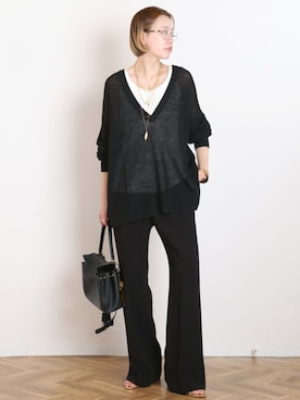 「AP STUDIO（エーピーストゥディオ）のアイテム」を使った、STAFF.Mさん（レディース・162cm）の春コーディネート