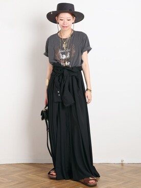 「AP STUDIO（エーピーストゥディオ）のアイテム（アクセサリー）」を使った、STAFF.Mさん（レディース・162cm）の春コーディネート
