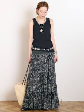 「AP STUDIO（エーピーストゥディオ）のアイテム」を使った、STAFF.Mさん（レディース・162cm）の春コーディネート