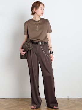 「Mollini（モリーニ）のアイテム」を使った、STAFF.Mさん（レディース・162cm）の春コーディネート