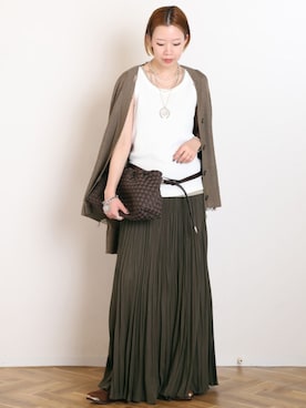 「AP STUDIO（エーピーストゥディオ）のアイテム」を使った、STAFF.Mさん（レディース・162cm）の春コーディネート