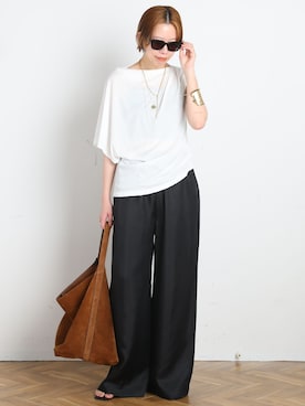 「EVERYDAY I LIKE.（エヴリディアイライク）のアイテム」を使った、STAFF.Mさん（レディース・162cm）の春コーディネート