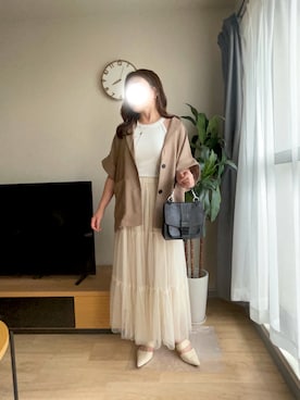 「LOWRYS FARM（ローリーズファーム）のアイテム」を使った、m_記録用さん（骨格ストレート・レディース・156cm）の夏コーディネート