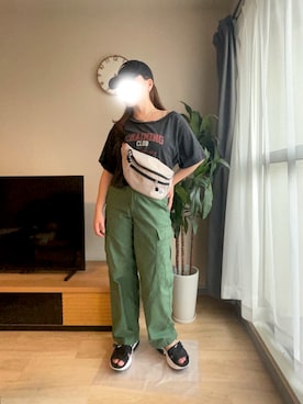 「LOWRYS FARM（ローリーズファーム）のアイテム」を使った、m_記録用さん（骨格ストレート・レディース・155cm）の夏コーディネート