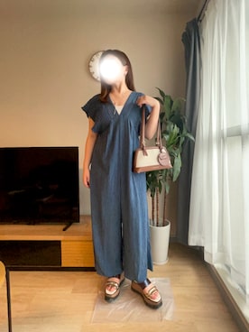 「LOWRYS FARM（ローリーズファーム）のアイテム」を使った、m_記録用さん（骨格ストレート・レディース・155cm）の夏コーディネート