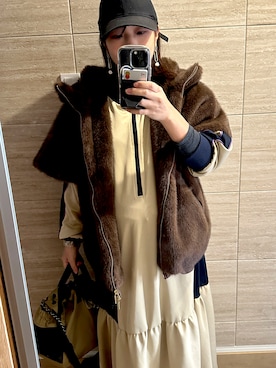 「アイテム（その他アウター）」を使った、kiyoka3さん（レディース・148cm）の冬コーディネート