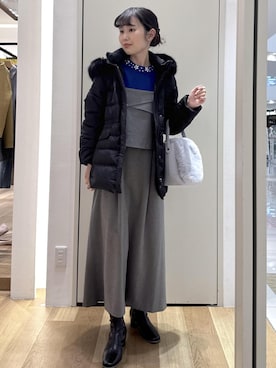 「ニット/セーター」｜「アイテム（ワンピース/ドレス）」を使った、kariさん（レディース・162cm）の秋コーディネート