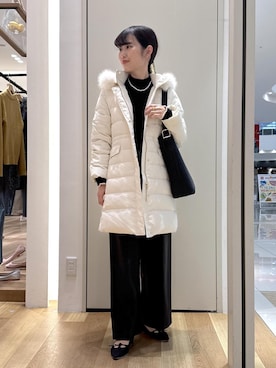 「ニット/セーター」｜「アイテム（アクセサリー）」を使った、kariさん（レディース・162cm）の冬コーディネート