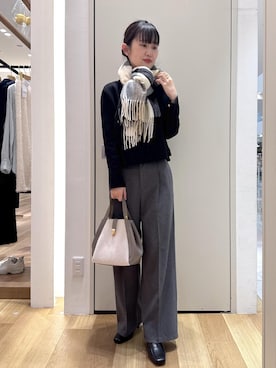 「アイテム（ストール/ショール）」を使った、kariさん（レディース・162cm）の秋コーディネート