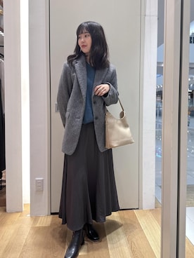 「ROPE' PICNIC（ロペピクニック）のフィブリルマーメイドフレアスカート（スカート）」を使った、kariさん（レディース・162cm）の秋コーディネート