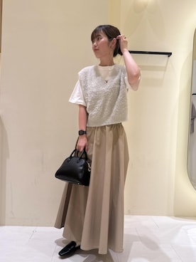 「アイテム（ボストンバッグ）」を使った、kariさん（レディース・162cm）の夏コーディネート
