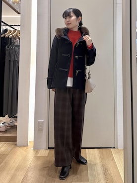 「アイテム（ダッフルコート）」を使った、kariさん（レディース・162cm）の秋コーディネート