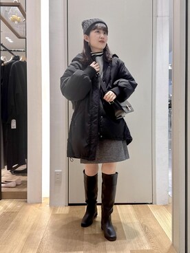 「アイテム（ダウンジャケット/コート）」を使った、kariさん（レディース・162cm）の秋コーディネート