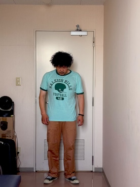 「Buzz Rickson's（バズリクソンズ）のアイテム」を使った、きっちょむさん（メンズ・172cm）の夏コーディネート