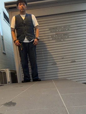 「GLAD HAND（グラッドハンド）のアイテム」を使った、きっちょむさん（メンズ・172cm）の秋コーディネート