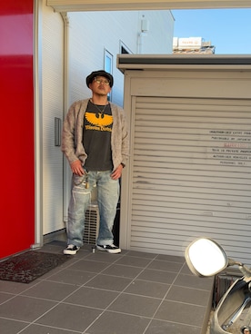 「GLAD HAND（グラッドハンド）のアイテム」を使った、きっちょむさん（メンズ・172cm）の秋コーディネート