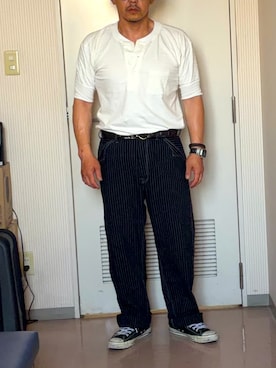 「Schott(ショット)のアイテム」を使った、きっちょむさん(メンズ・172cm)の夏コーディネート