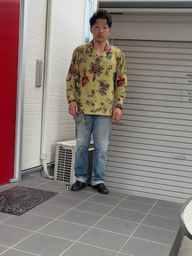 「GLAD HAND（グラッドハンド）のアイテム」を使った、きっちょむさん（メンズ・172cm）の秋コーディネート