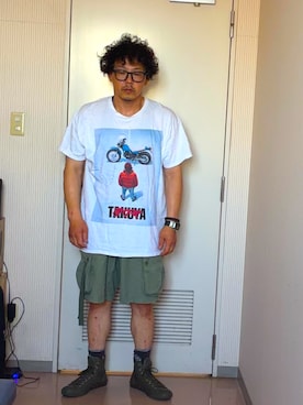 「Nigel Cabourn（ナイジェルケーボン）のアイテム」を使った、きっちょむさん（メンズ・172cm）の夏コーディネート