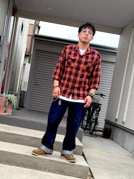 「Schott(ショット)のアイテム(シャツ/ブラウス)」を使った、きっちょむさん(メンズ・172cm)の秋コーディネート
