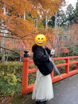 「ZARA（ザラ）のアイテム（ブルゾン）」を使った、h1natanさん（レディース・167cm）の冬コーディネート