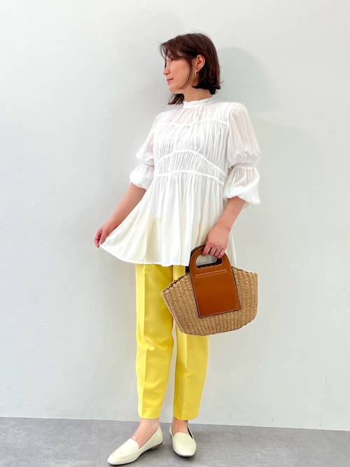 シャツ ブラウス レディース 変形ギャザーティアード Hana服 M/L ニッセン nissen 変形ギャザーティアードブラウス【Hana服】 通販【ニッセン】
