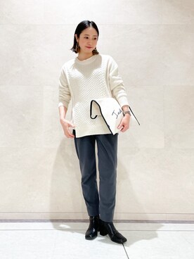 「フォロー、イイネ、お気に入り登録お願いします♡」｜「アイテム（トートバッグ）」を使った、shihoさん（レディース・161cm）の冬コーディネート